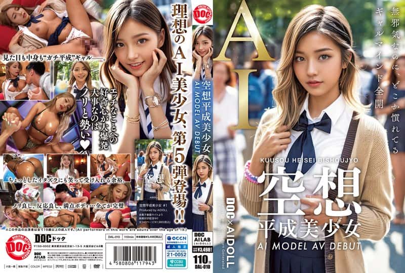 h_1711dal00010 | 空想平成美少女 AI MODEL AV DEBUT
