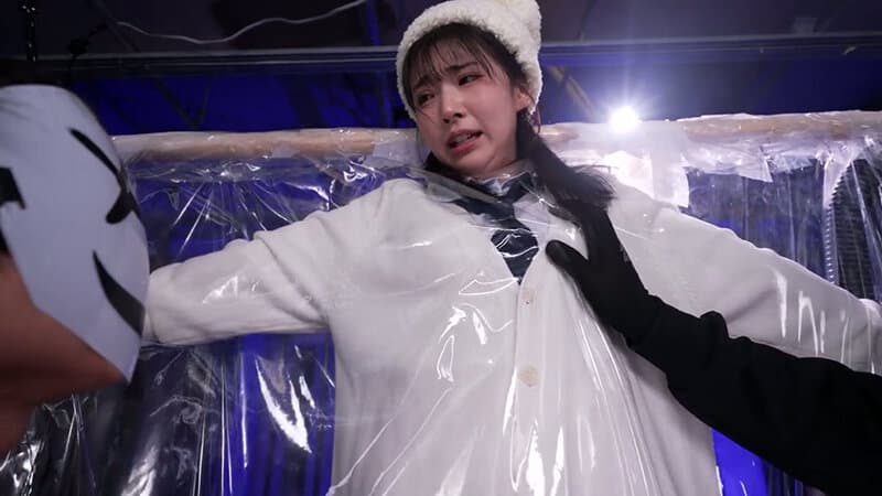 1hame00068 | J〇闇バイト 某掲示板の高額時給に騙された少女が強力マグネットで鉄壁に拘束されて慰み者 さらにシュリンク拘束そして壁尻脱出ゲーム ～シュリンク脱出編～ 画像 2