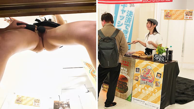 1sgki00081c | 【配信限定】人気 AV 女優が挑戦！商業スペースでイカサレホットドッグ販売！小野坂ゆいか 望月つぼみ 画像 6