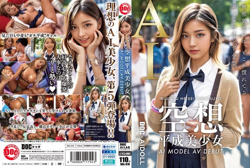 h_1711dal00010 | 空想平成美少女 AI MODEL AV DEBUT