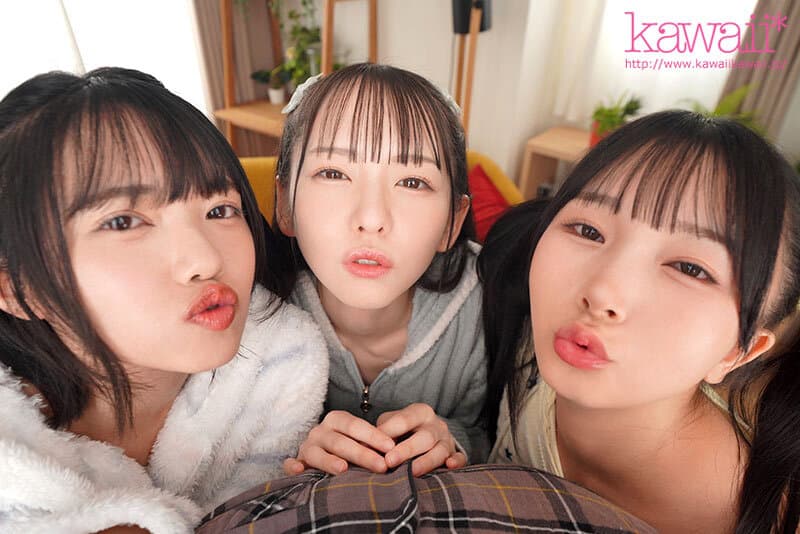 kavr00492 | 【VR】顔面特化×ベロキス×ハーレム痴女っ娘（こ） 顔面優勝すぎる姪っ子3姉妹の幼つるまんにありったけの精子ドピュッドピュッドピュッ 西元めいさ 八坂凪 由良かな 画像 2