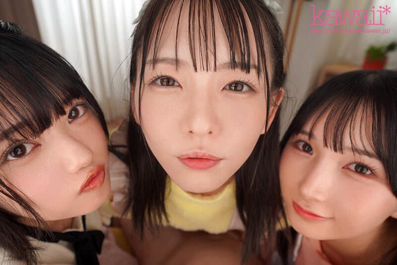 kavr00492 | 【VR】顔面特化×ベロキス×ハーレム痴女っ娘（こ） 顔面優勝すぎる姪っ子3姉妹の幼つるまんにありったけの精子ドピュッドピュッドピュッ 西元めいさ 八坂凪 由良かな 画像 3