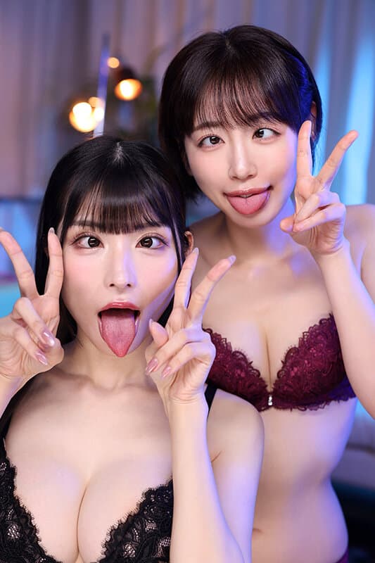 vrkm01820 | 【VR】Wアヘ顔共演作品！アヘ顔感染パンデミック ～感染してしまった美人姉妹～ 胡桃さくら・美咲かんな 画像 3